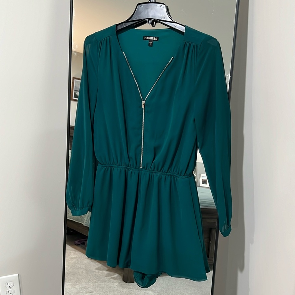 Express: Size Small, Emerald Green Romper